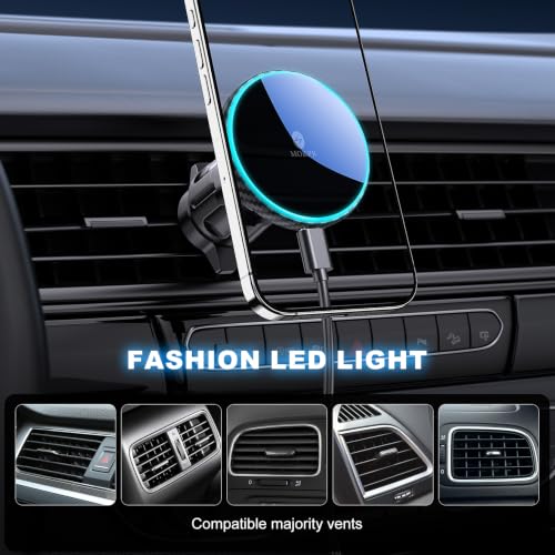 for Mag-Safe Car Mount Charger Dash Windshield Vent Magnetic Phone Holder - image 6