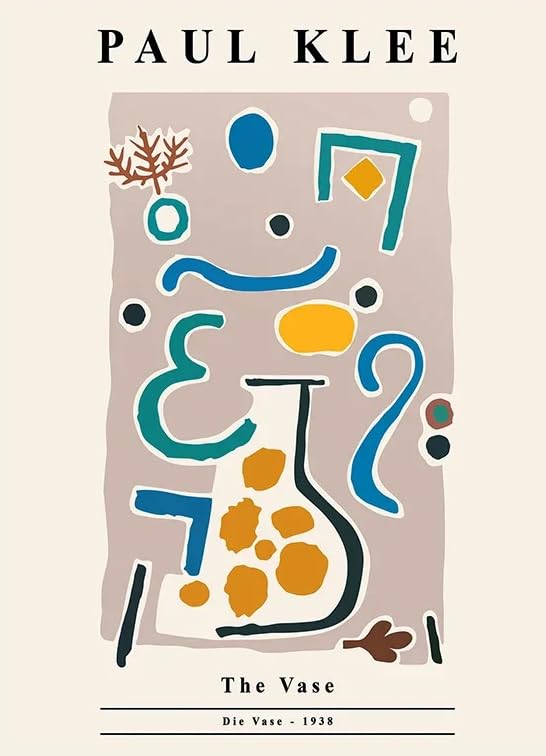 Tableau Paul Klee Le Vase toile abstraite 60x80cm déco chambre