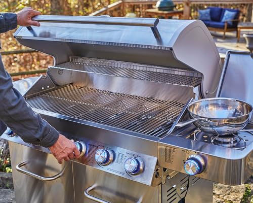 Monument-Grills-77352-6-Burner-Stainless-Steel-Cabinet-Style-Propane-Gas-Grill-with-Knob-Controls-Side-Burner-Built-In-Thermometer-and-Rotisserie-Kit Monument Grills 77352 6 Burner Stainless Steel Cabinet Style Propane Gas Grill with Knob Controls Side Burner Built In Thermometer and Rotisserie Kit