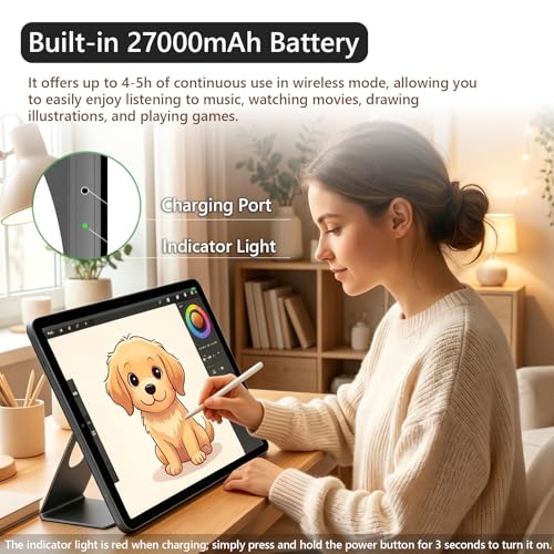 Image of OFD 21.5 Inch Outdoor Portable TV Tablet FHD 1080P,Grey(No Remote Control) | Touchscreen Monitor,Android 15,6+128GB ROM,Portable Smart TV for Camping Travel with Carry Case,Built-in Battery,13MP Webcam