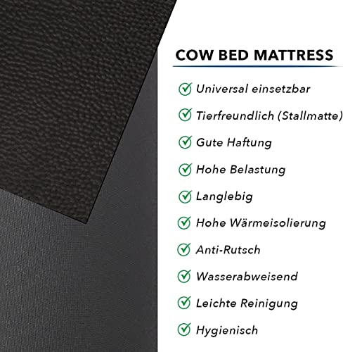 Floordirekt Stallmatte aus Gummi - wasserbeständig & einfach zu reinigen - rutschfeste Gummimatte Schutzmatte Bodenmatte - Cow Bed Matress GW4005 - Geeignet für jegliche Tierhaltung (200 x 100 cm)