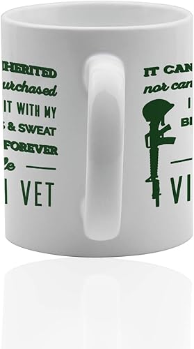 Miniatura 31 de Taza de cerámica blanca veterana de Vietnam para café o té 11 oz. Taza de regalo. Blanco