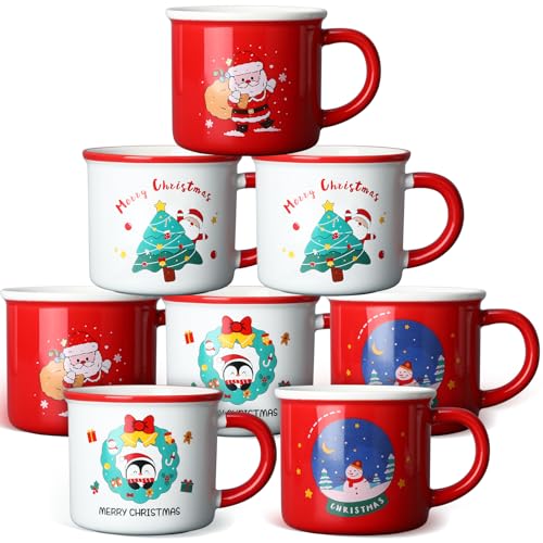 Set de 8 Tazas Navideñas Hushee de Cerámica 12oz miniatura 1