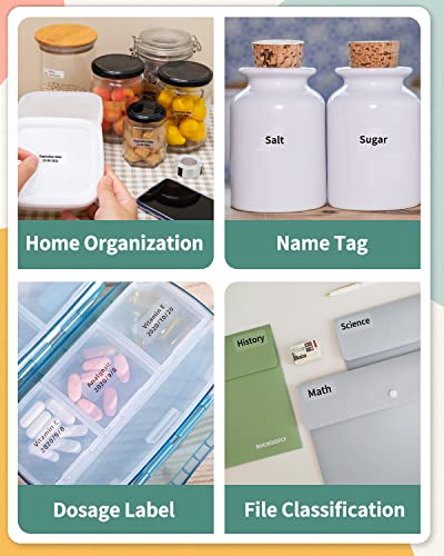 Phomemo Thermal Label Paper Adhesive Label For Q31/Q30S/D35 Label Makers, Pink/Ice Blue/Sky Blue, 3/8" X 1 1/2" (12Mm X 40Mm), Strong Adhesion, Waterproof, 3 Rolls #TOP7