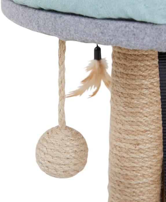 Vista 6 de EveryYay by Petco Scratchin' The Surface - Rascador para gatos con poste de juego de 3 lados de 20.5 pulgadas de alto