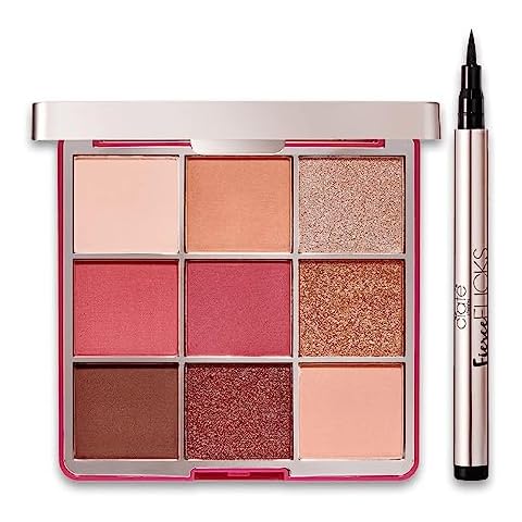 Ciaté London All About the Eyes Kit, Collectable Eye Kit, Contains a 9-Pan Eyeshadow Spice Palette and Fierce Flicks Black Eyeliner, Eye makeup Essential Set, Travel-friendly Duo, Gift Set Cover
