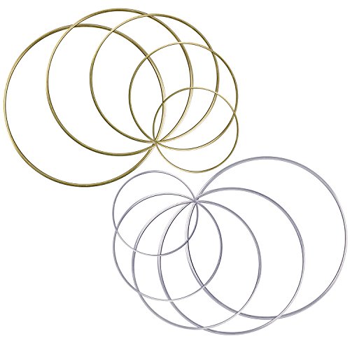 10pcs 5 Tamanos Diferentes Aros de Metal Grandes Anillos de Macramé para...