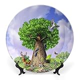 Photo Gallery rotooy piatto decorativo da parete, albero della vita, arazzo, decorazione da parete, con supporto e gancio speciale, decorazione per la casa, 20,3 cm Photo Gallery rotooy piatto decorativo da parete, albero della vita, arazzo, decorazione da parete, con supporto e gancio speciale, decorazione per la casa, 20,3 cm