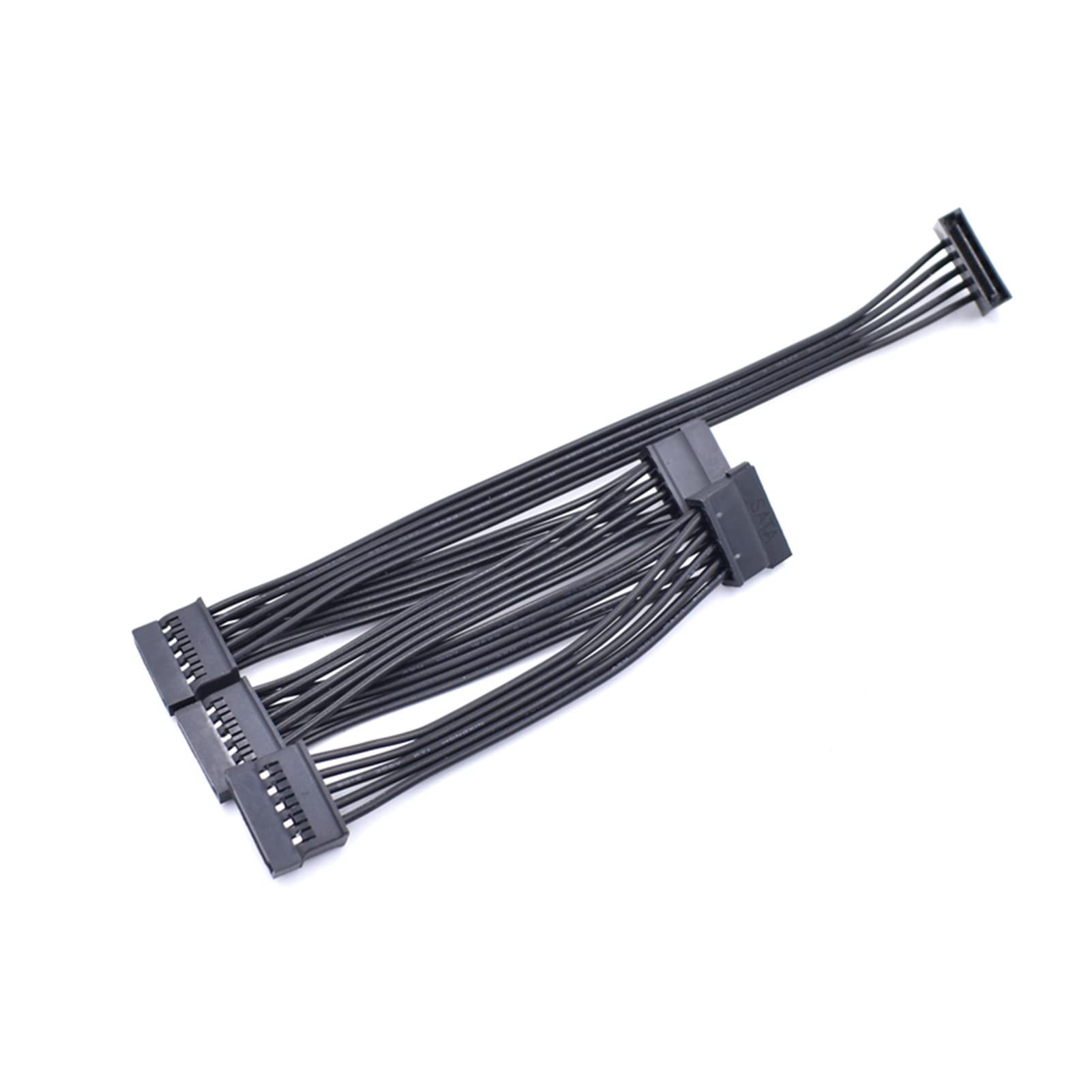 YANGQI yaoqijie 10pcs / Lot 15 Pin Sata. Cavo del Disco Rigido dell'estensione dell'alimentazione 1 Adattatore dello Splitter Maschio a 5 Femmina 1 8AWG. Filo Sata. Prolunga Lasting