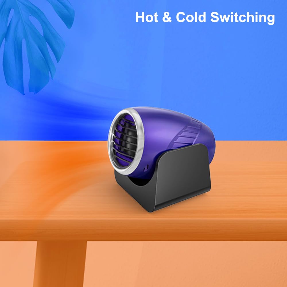 Chauffage De Dégivrage Voiture 12V 150W - Ventilateur Portable Froid/chaud - Pour Pare-brise, Violet