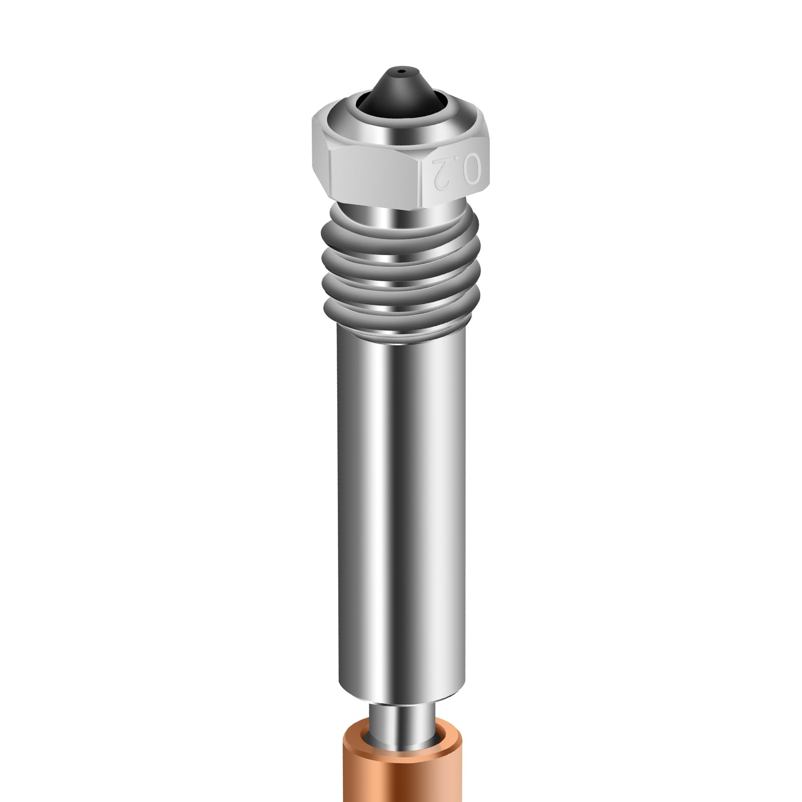 Boquilla de una pieza de acero endurecido TZ-4.0-0.2, boquillas de bambú bimetálico, boquilla de impresora 3D Bambu Lab p1s, boquilla Bambu de 0.4 mm x1c, para impresoras 3D Bambu Labs X1 x1 Carbon