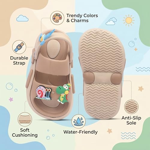 Image of Foot Trends Soft EVA Kids Sandals | Lightweight with Adjustable Strap | Soft Cushioning Sandals for Kids Boys and Girls