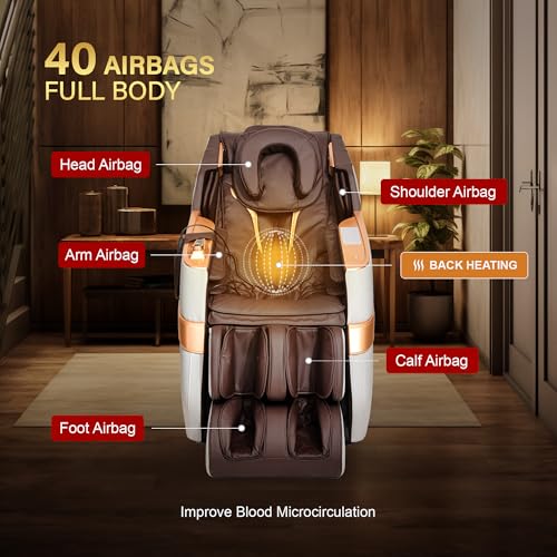 Image of ARG HEALTHCARE Electric Massage Chair for Pain Relief with Head Massage 3D Chair| 40 Airbag, Body Scanner Full automatic, Zero Gravity | massage chair for home full body, 2 Year On-Site Warranty (Z80)
