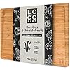 Loco Bird massieve bamboe snijplank met sapgroef – 44,8x30x2 cm grote snijplank van hout-vlees snijplank voor de keuken – antibacteriële houten snijplank