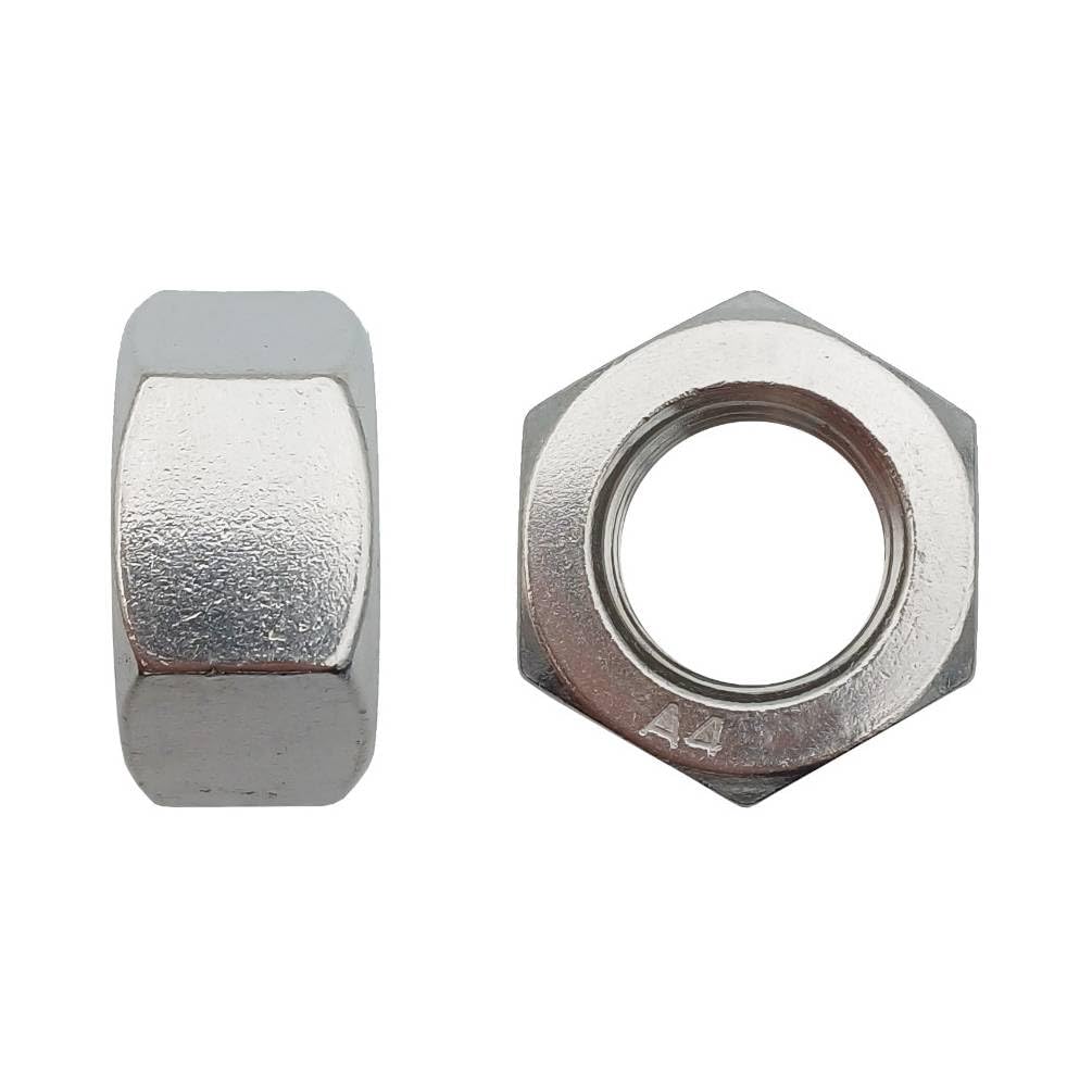 10 dadi esagonali bassi M36 mm, DIN 439, acciaio inox A4, D-Work