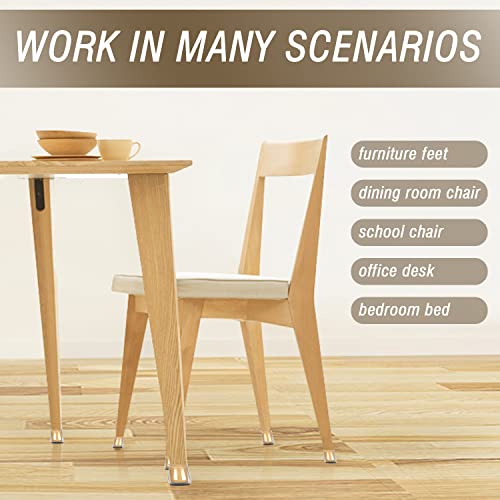 BUMACO 40Pcs Chair Leg Floor Protectors Chair Leg Protectors for Hardwood Floors Silicone Pads Covers to Protect Floors Universal L Clear Fit (1-5/16"~2") - Image 5