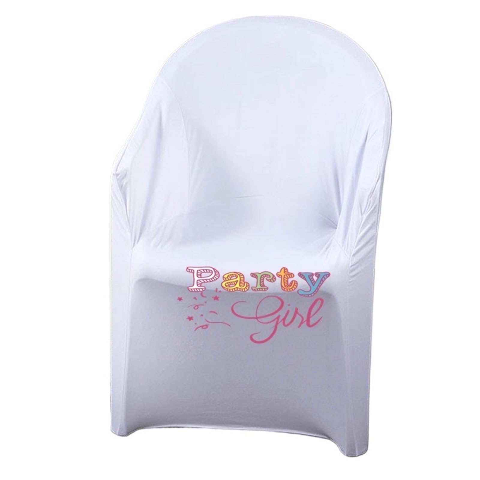 AIQIJOHI Wedding Chair Covers Plastic Spandex Arm Chair Cover Wedding Covers For Event Party Hotel Decoration