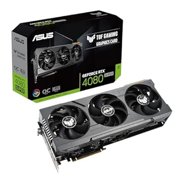 ASUS TUF Gaming NVIDIA GeForce RTX 4080 Super OC Edition Placa gráfica Gaming (PCIe 4.0, 16 GB GDDR6X, HDMI 2.1a, DisplayPort 1.4a)