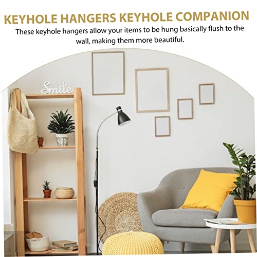Image of Holibanna 15pcs Keyhole Hangers Shelf Bracket Hangers Removable Hooks for Hanging Easy Install Decorative Parts for Wall
