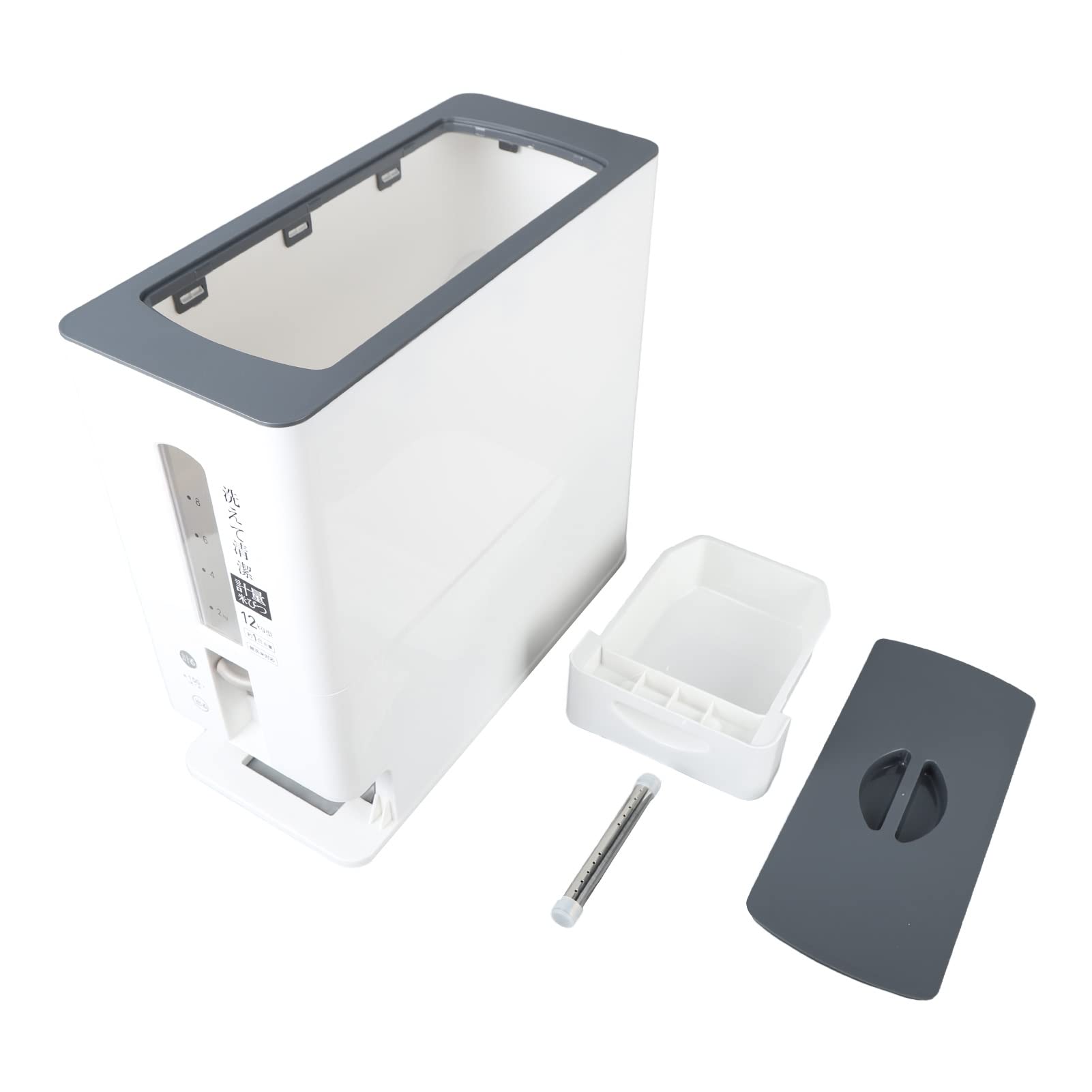 Qcwwy Rice Warehouse Tance 12 Kg - Mierzalni Podróżnicy z Musli w Kuchni w Kuchni (WHITE)
