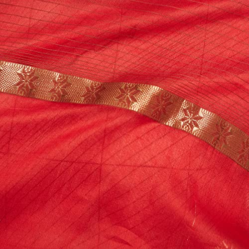 Image of Fabindia Cotton Silk Maheshwari Dupatta (Red-10715386)