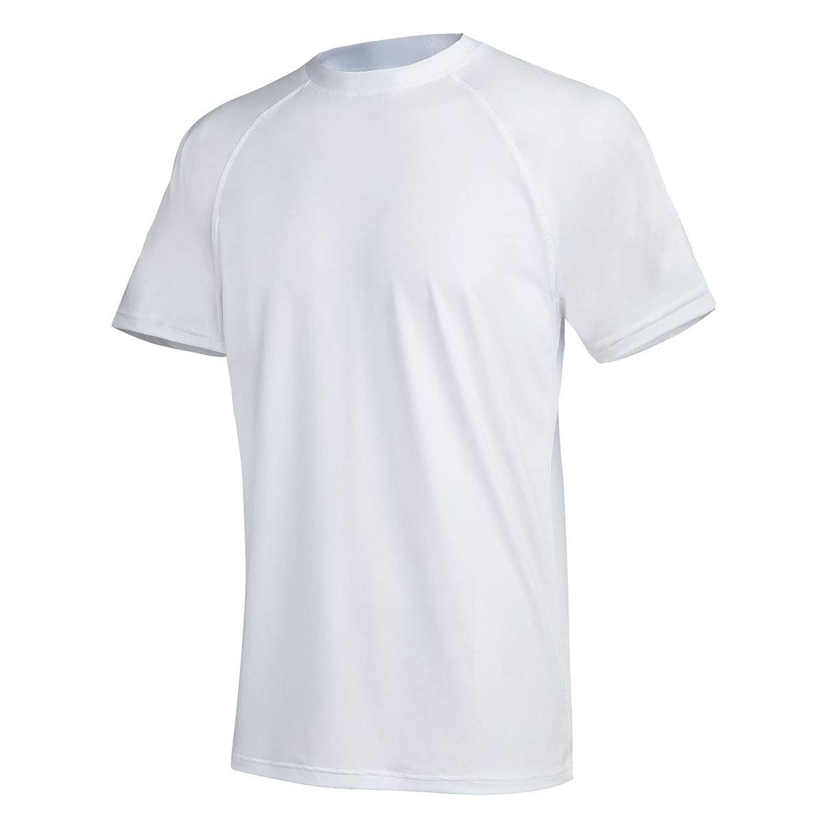 Satankud Men's UPF 50+ Rashguard Swim Tee Short Sleeve Running Shirt Swimwear Swim Hiking Workout Shirts