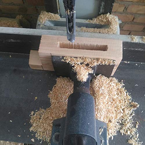 Jndjnfv 4Pcs Woodworker Square Hole Drill Bits, Woodworking Mortiser Square Drill Bits, Steel Hardness Sharp Durable Mortising Chisel Set (6.4/9.5/10/12.5 Mm） #TOP6