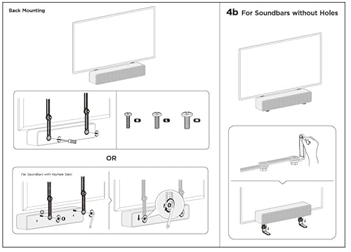 Part King Universal Soundbar Bracket Arm Mount Holder Speaker Shelf TV VESA - Image 4