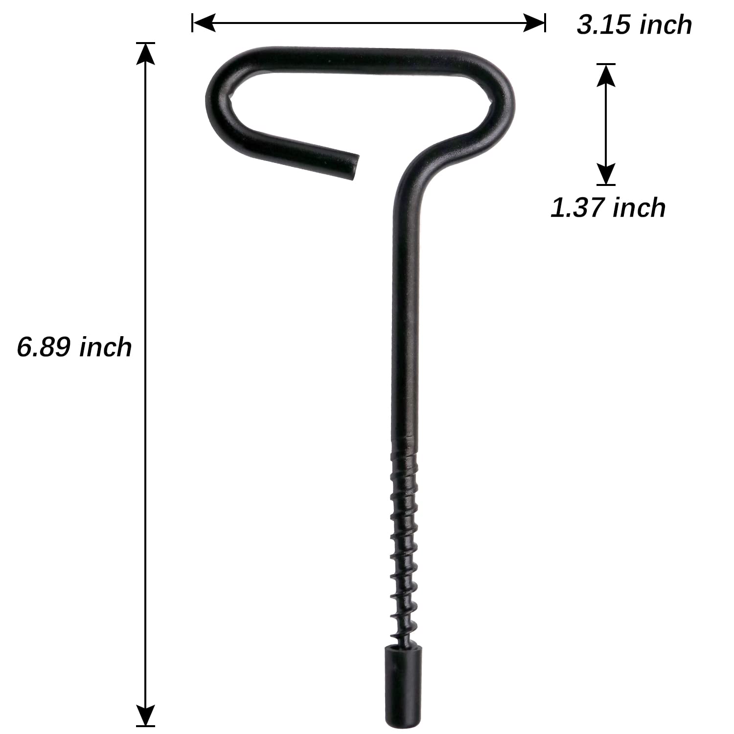 Tent Stakes, 4 Pcs Ice Nail Ground Nail Threaded Peg Nail Tent Fixer Accessory Tent Nail Ice Fishing Anchors Tool for Outdoor Camping Tent Ice Fishing Shelter Stake (Black S)