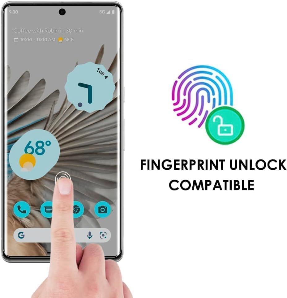 Image of SHILD - (Pack 1 Perfect - Fits Design Tempered Glass Screen Protector For Google Pixel 7 Pro (6.7 inch 5G | UV Tempered Glass Protector For Pixel 7 Pro -9H Hardness /HD /Fingerprint Working