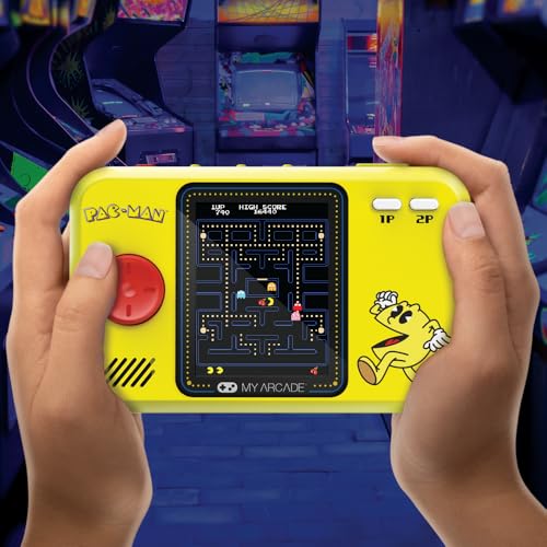Image of My Arcade Pac-Man Pocket Player Bundle: Officially Licensed, Portable Gaming Console, Travel Case and Screen Protector Included. Includes Classic Mode and Speed Up Mode.