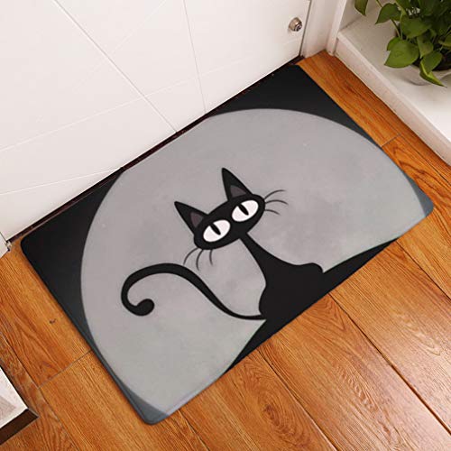 Nunbee Paillasson Imprimé Animalier Designe Tapis de Sol antidérapant extérieur d'entrée Interieur Fibre de Coco Geek Chat Chouette cerf Multicolore, Comic-Tier5 40 * 60cm