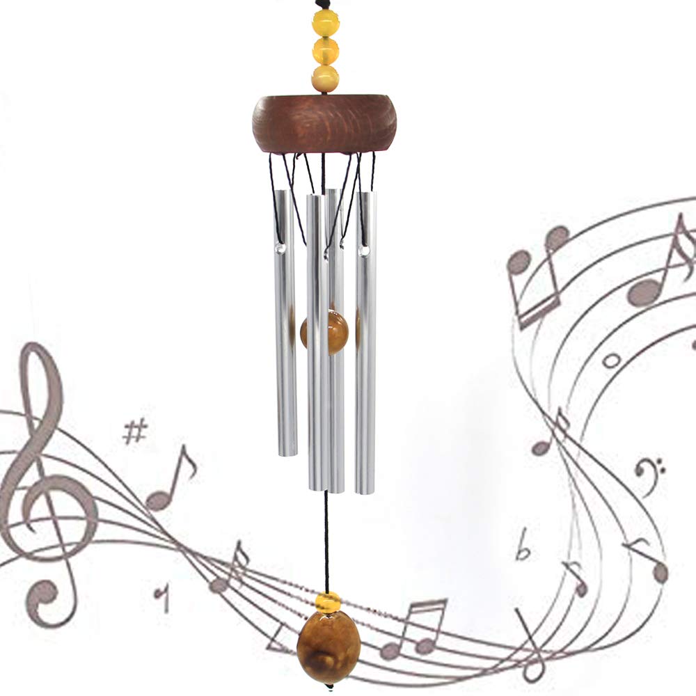 WOAIX Mini Wind Chime, Summer Tradition, Wind Chime, Indoor, Outdoor, Cool, Metal, Stone, Decorative, Money Luck, Tone (Small), Wind Chime, Aluminum : DIY, Tools & Garden