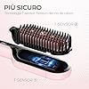 TYMO Spazzola Lisciante Capelli, Ionic Plus Piastra per Capelli Professionale,Styling Rapido,16 Temperature,80-230℃, Display LCD, Doppia Tensione, Riscaldamento Rapido, Antiscottatura, Rosa