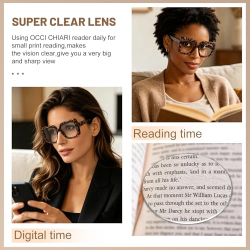 Image of OCCI CHIARI Stylish Reading Glasses Women's Readers Comfort Eyeglasses
