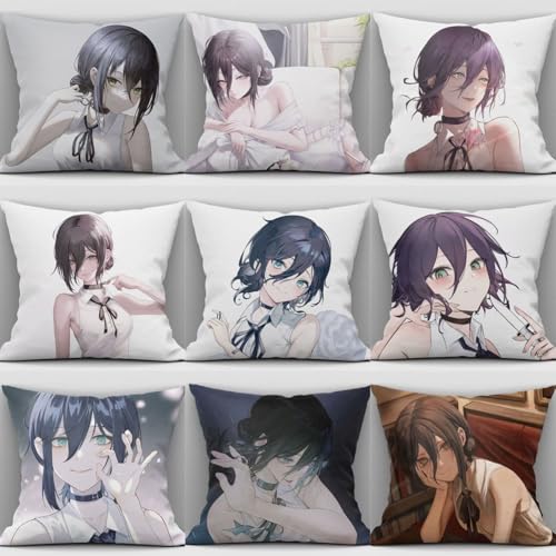 チェンソーマン レゼ 抱き枕 ぬいぐるみ クッション レゼ篇 劇場版 枕を含み 両面プリント 腰枕 座布団 背当て コスプレ小物 ファッション 寝具 家庭用 可愛い 弾性 柔らかい 萌えグッズ 記念品 誕生日 プレゼント (50*50cm,10) [並行輸