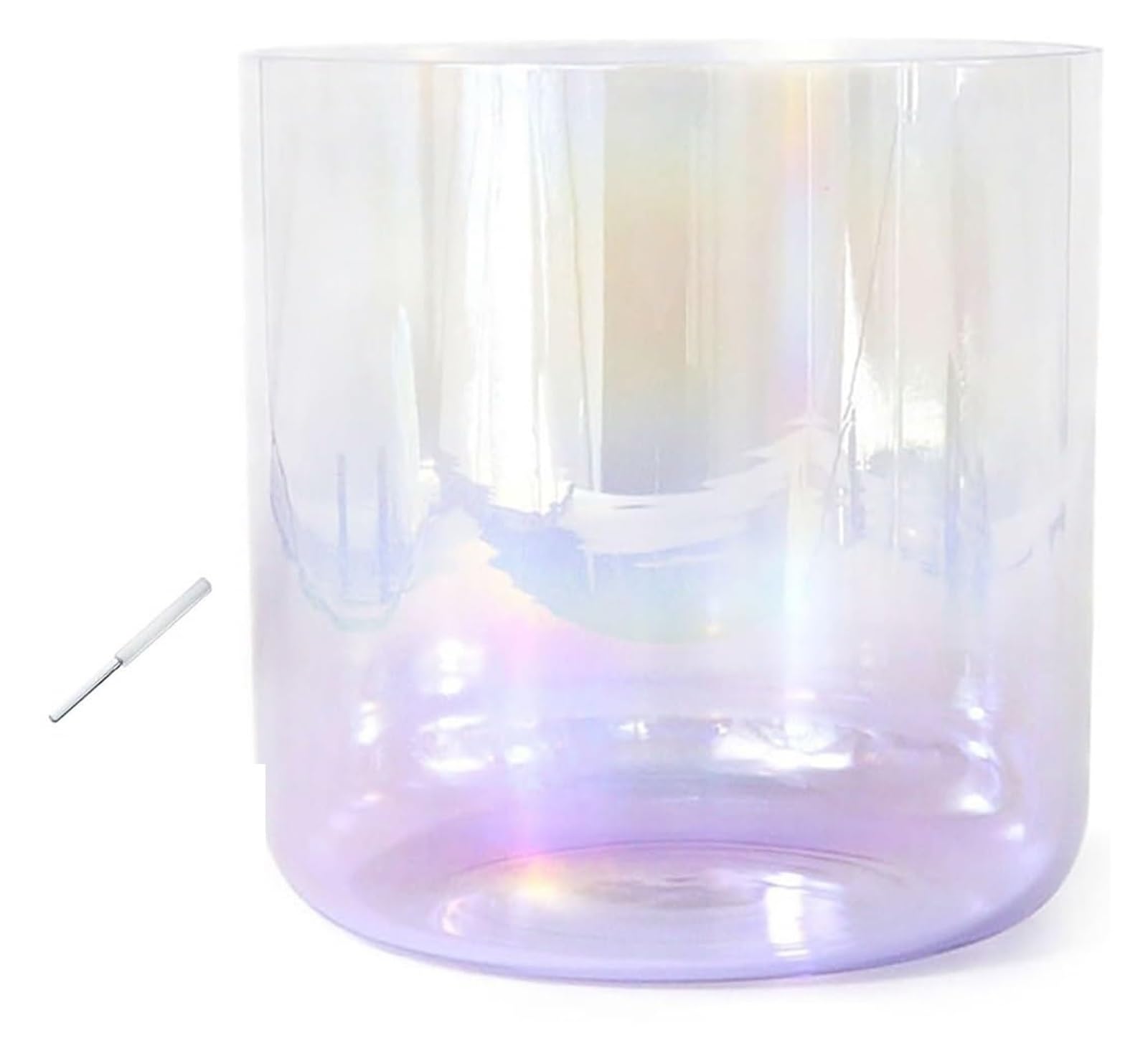 SBCGFY Crystal Singing Bowl Set, 7 Inch 432HZ Crystal Singing Bowl, For Sound Healing, Meditation, Prayer, Stress Reduction, With Striker & O-ring,Violet-B Note