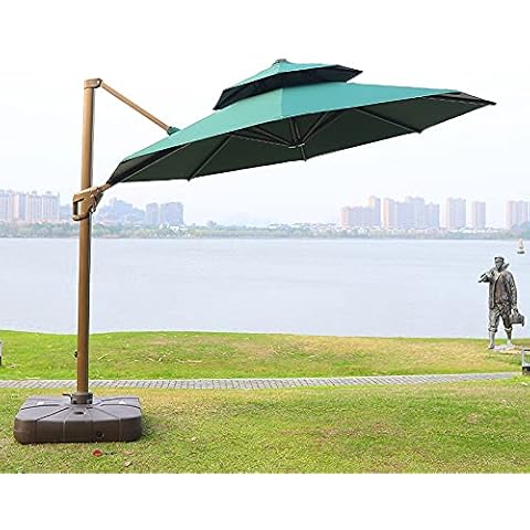TRGCJGH Patio Umbrella Outdoor Table Umbrella With 8 Sturdy Ribs,Patio Table Umbrella,for Backyard, Poolside, Lawn And Garden,Green-3 * 3m Cover