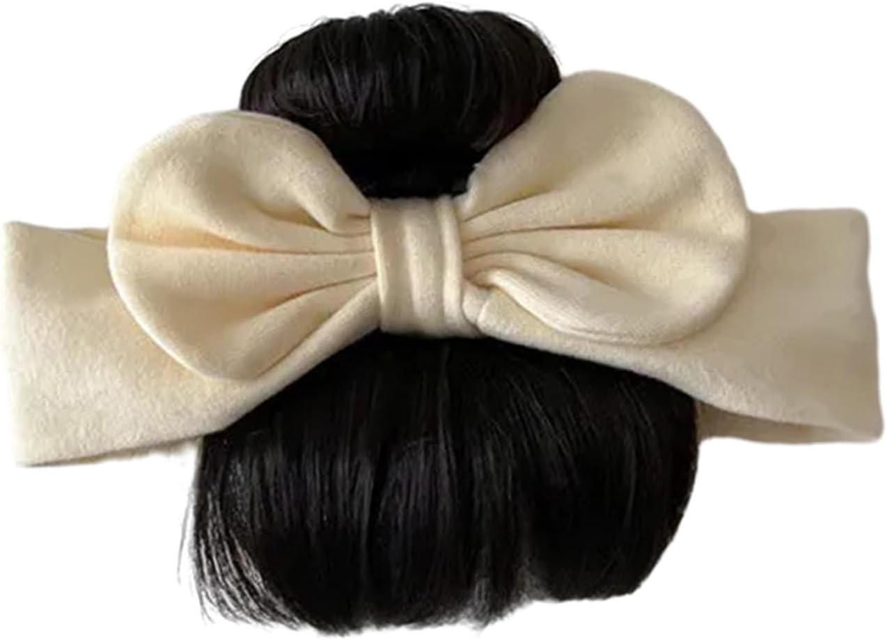 MEELYHOME Lovely Bowknot Wigs for Baby Girls Toddler Fashion Headband Newborn, Off-White