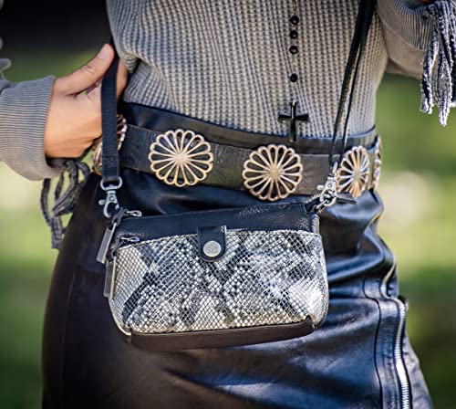 STS Ranchwear Women's Casual Everyday Lightweight Santana Collection Willa Crossbody Bag Purse, Gray4