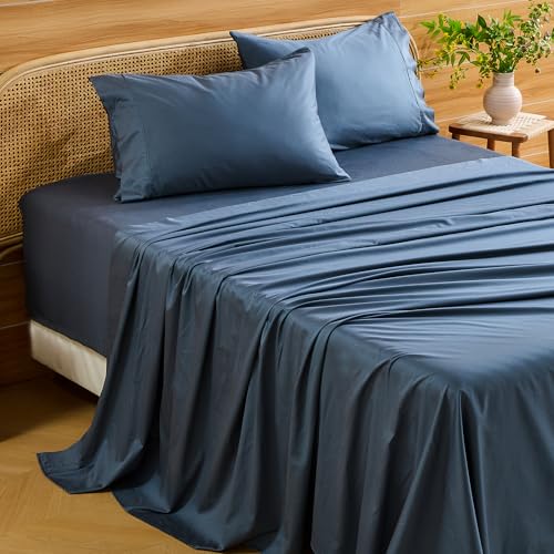 Image of Bedlifes 1000TC Egyptian Cotton Queen Sheets, 4Pcs 18-24 inch Extra Deep Pocket