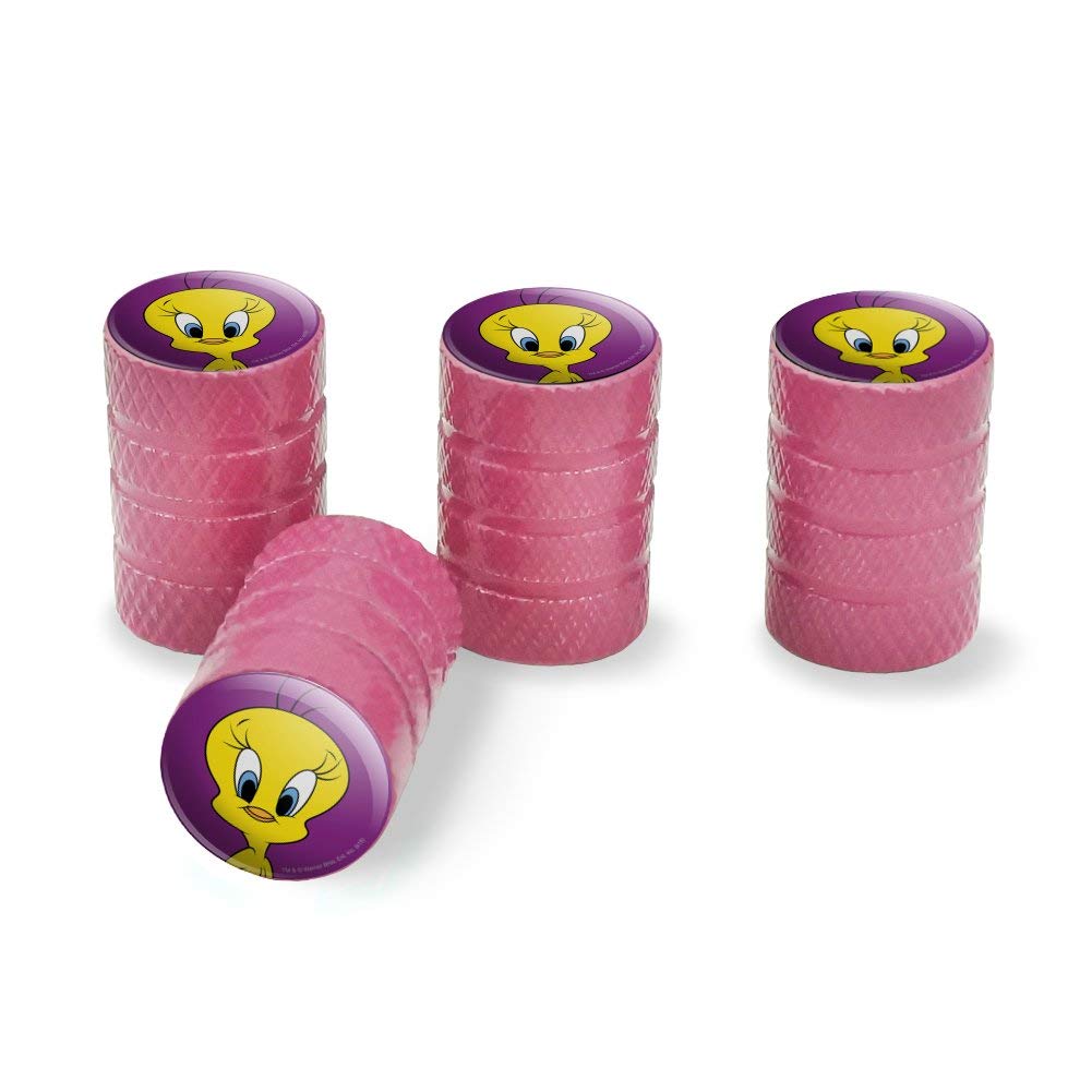 Looney Tunes Tweety Bird Valve Stem Caps - Aluminum With Rubber O-Ring, Set Of 4, Fits Schrader Valves - View #2