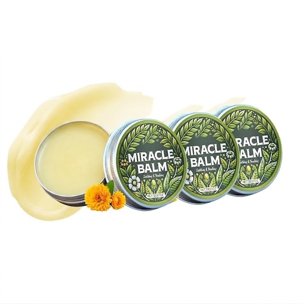 Miracle Balm Herbal Healing Ointment | Soothing & Moisturizing Multipurpose Skin Balm | Helps Relieve Dryness, Cracks & Irritation | Enriched with Natural Herbs | 3 COUNT (30g each)-picture-37