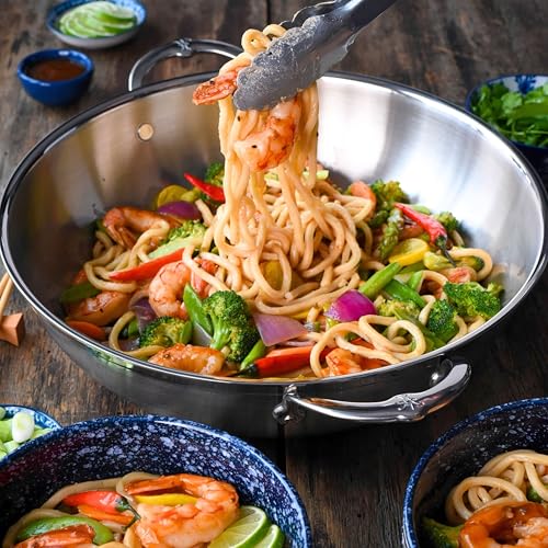 Hestan-ProBond-Professional-Clad-Stainless-Steel-Wok-14-Inches-Induction-Compatible Hestan ProBond Professional Clad Stainless Steel Wok 14 Inches Induction Compatible