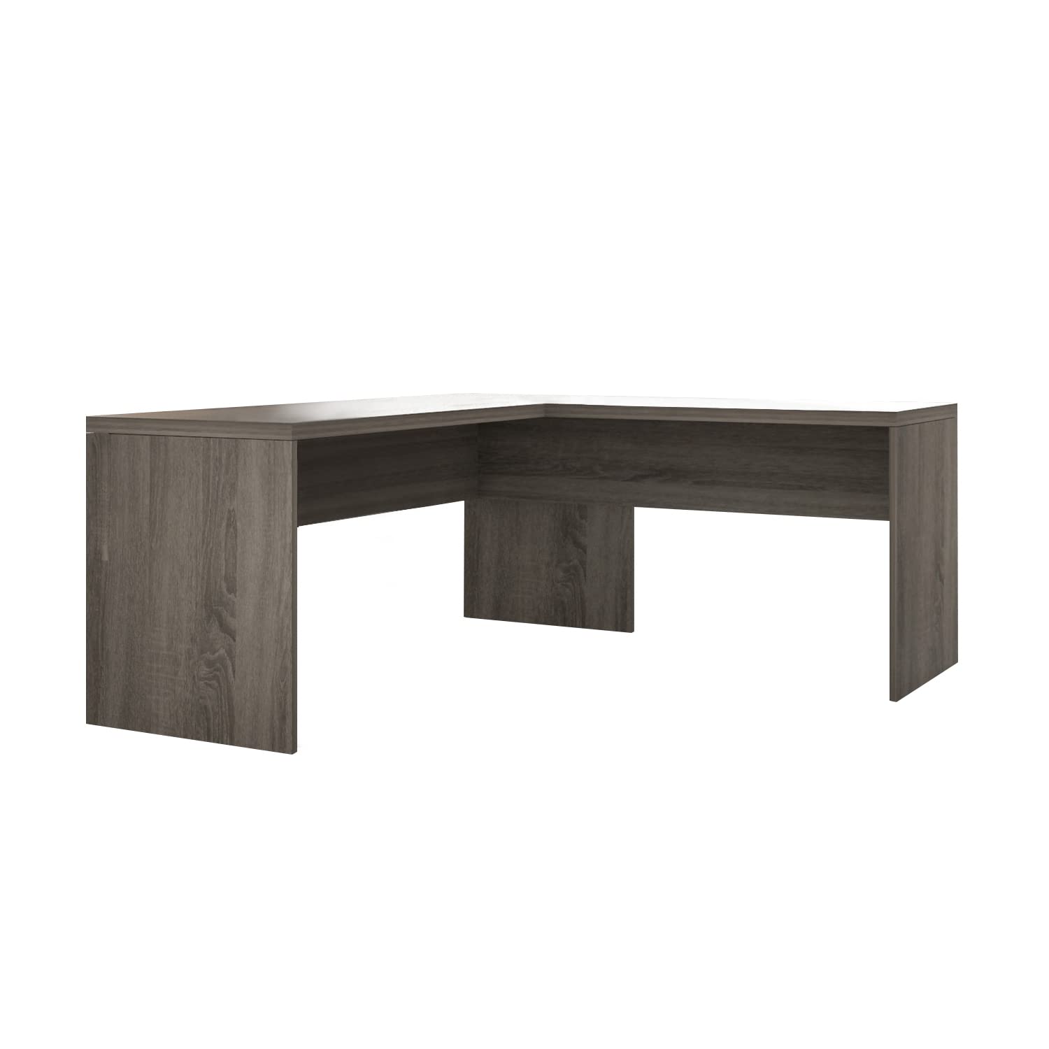 Composad | Scrivania della Linea DISEGNO, Scrivania Angolare, Scrivania PC ad Angolo, (LxAxP) 138,20x74,50x160,50 cm, Colore Rovere Sonoma, per Studio, Ufficio, Made in Italy