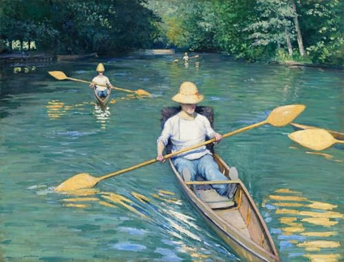 Tableaux impression Gustave Caillebotte Skiffs toile 60x90cm