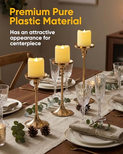 Image of 5plots 12-Pack 400+Hours Remote Control Candles, Votive Candles with 2 /4 /6 /8H Timer, Battery Operated Tealights for Party, Table Centerpiece, Home Decor, Halloween, Thanksgiving, Christmas