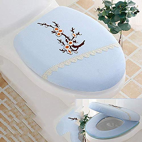 Coussin de toilette anti-froid et sa housse rembourrée pour lunette WC standard