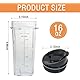 16oz Replacement Cups for Ninja QB3001SS Fit Compact Personal Blender, Single Serve 16-Ounce Cup Set for Ninja BL770 BL780 BL660 Professional Blender, with Seal Lids- 2 Pack