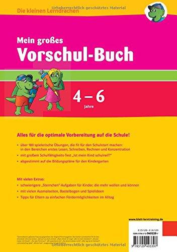 Klett Mein großes Vorschul-Buch: Erstes Lesen